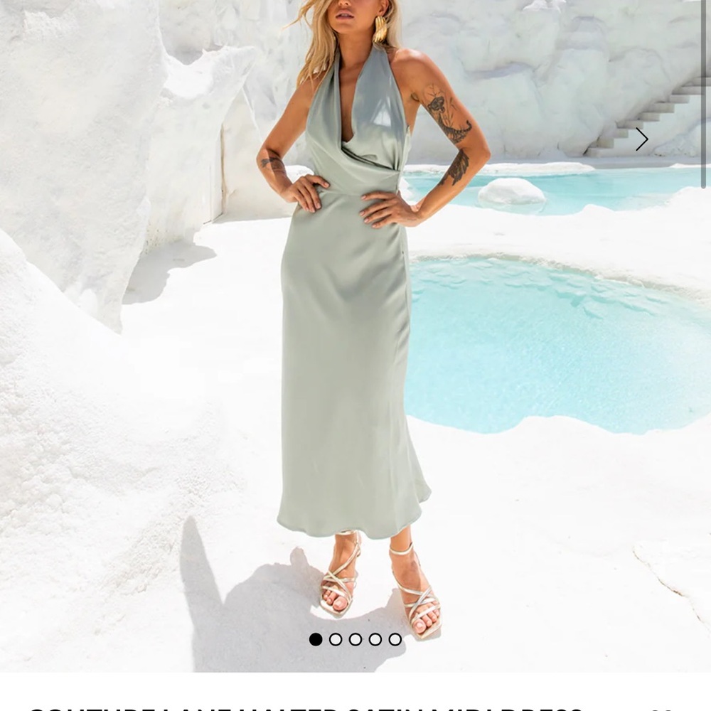 Hello Molly Sage Green Midi Dress